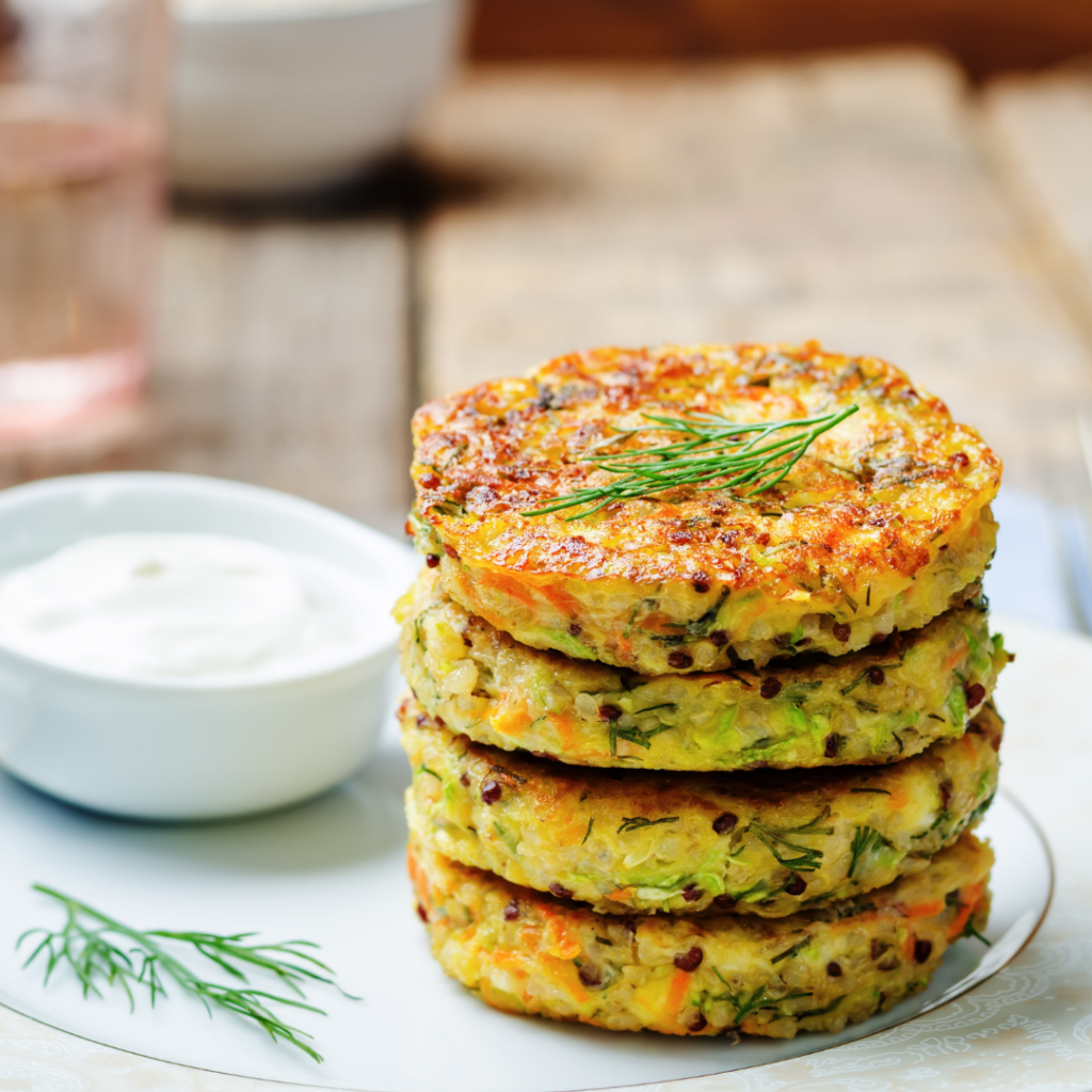 Chickpea Quinoa Fritters (plant-based)